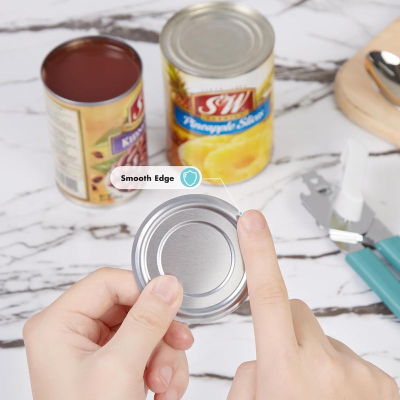 COKORA Can Opener Manual, Can Openers Hand Held with Comfort Anti-Slip Handles, Heavy Duty Stainless Steel Can Opener Smooth Edge and Bottle Openers, Easy Turn Can Openers for Seniors, Kitchen, Green - Image 4